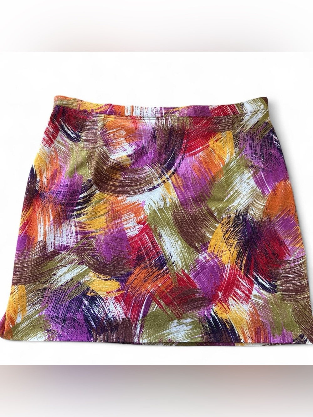 Vintage Missoni Women’s Abstract Brushstroke Print Mini Skirt - medium IT 44